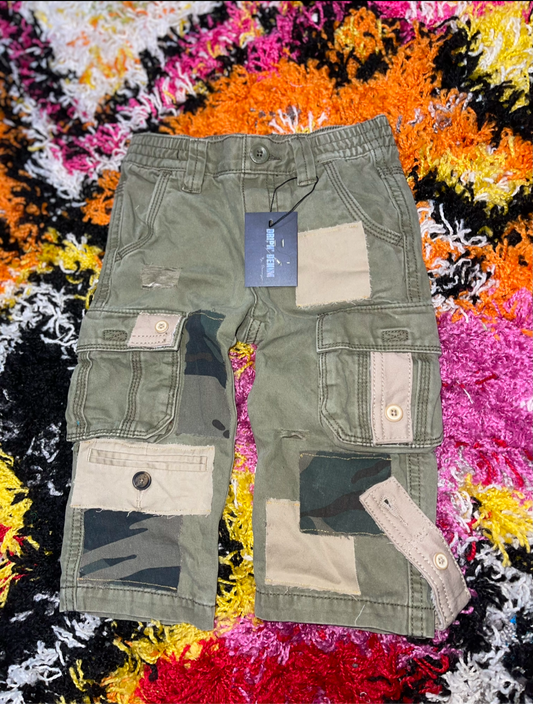 Patched camo toddler cargos